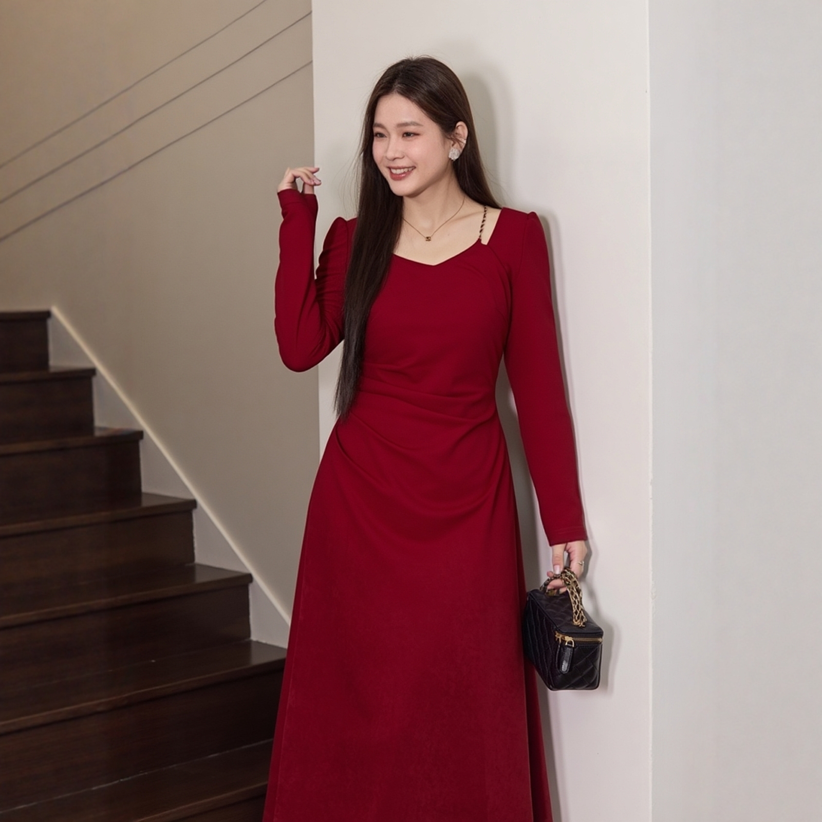 凤凰依屋长袖大码连衣裙