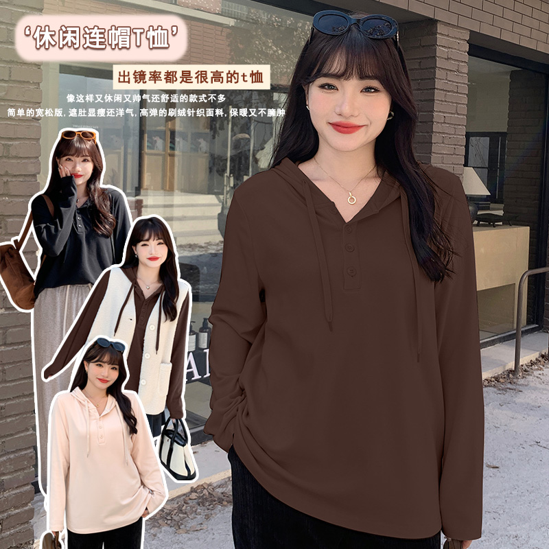 凤凰依屋连帽T恤外穿宽松打底