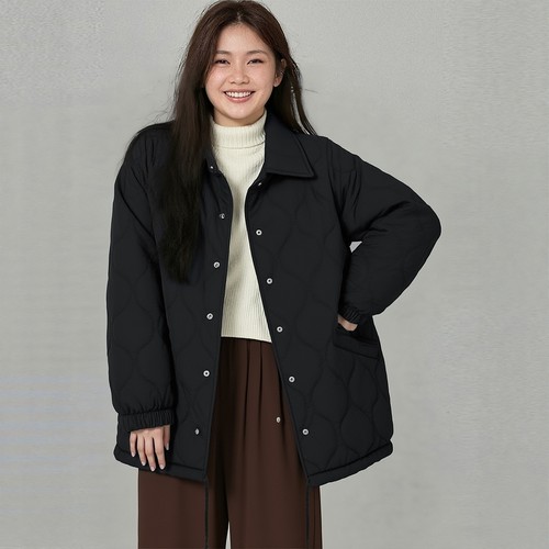 凤凰依屋大码宽松棉服外套