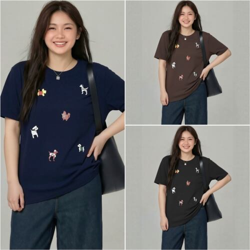 凤凰依屋大码女装圆领短袖