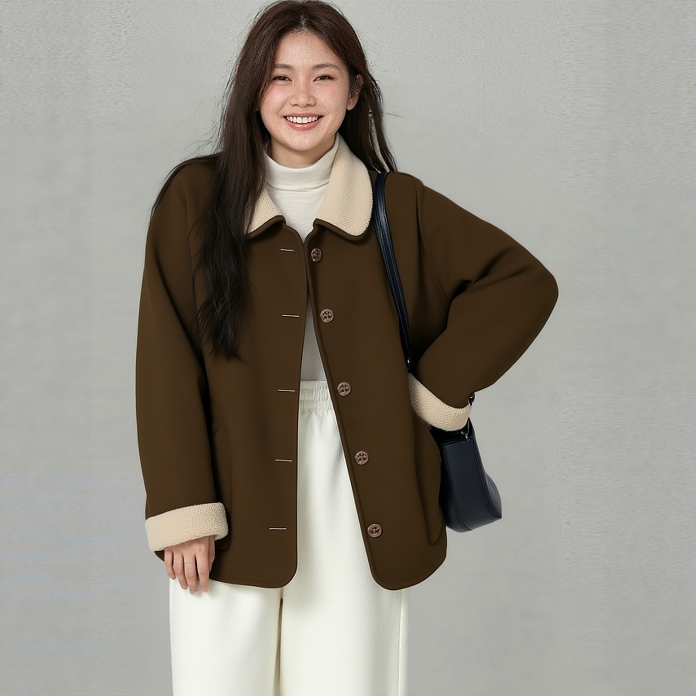 凤凰依屋大码秋冬双面穿好看外套