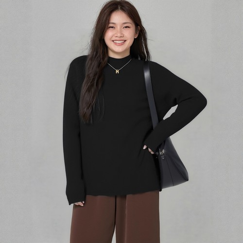 毛衣大码女胖mm基础百搭打底衫