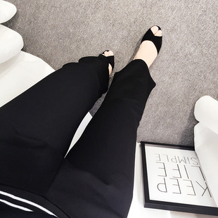 200斤胖mm炸街锦纶高端裤 微喇叭裤 子女2026新款 爆款 大码 9分裤 女装