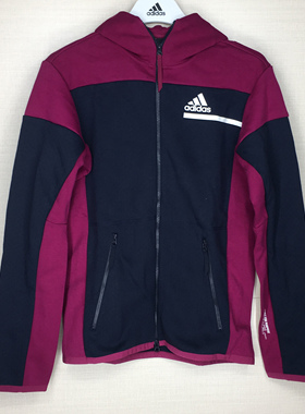 Adidas阿迪达斯 ZNE男子针织撞色连帽运动训练防风夹克外套GM6535