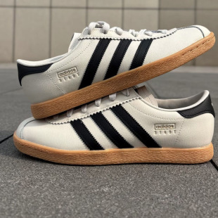 阿迪达斯三叶草Stadt男女新款经典薄底舒适透气运动T头板鞋JP8227