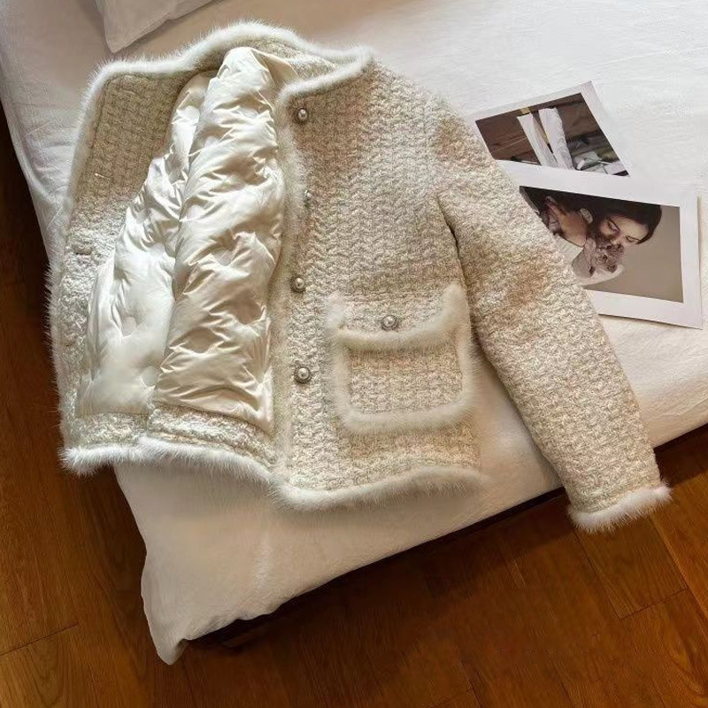 名媛气质小香风外套女装秋冬季2025新款高级感小个子羽绒服上衣服