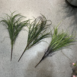 仿真水稻苗麦苗假秧苗春草塑料小草青草绿植布景装饰演出道具