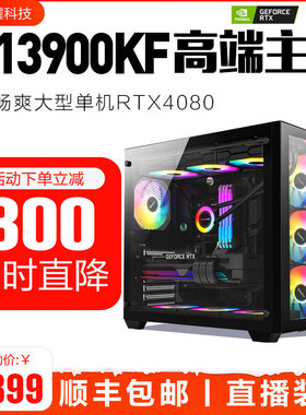 i9 13900KF电脑台式机4070Ti主机组装机高端水冷电竞吃鸡4080整机