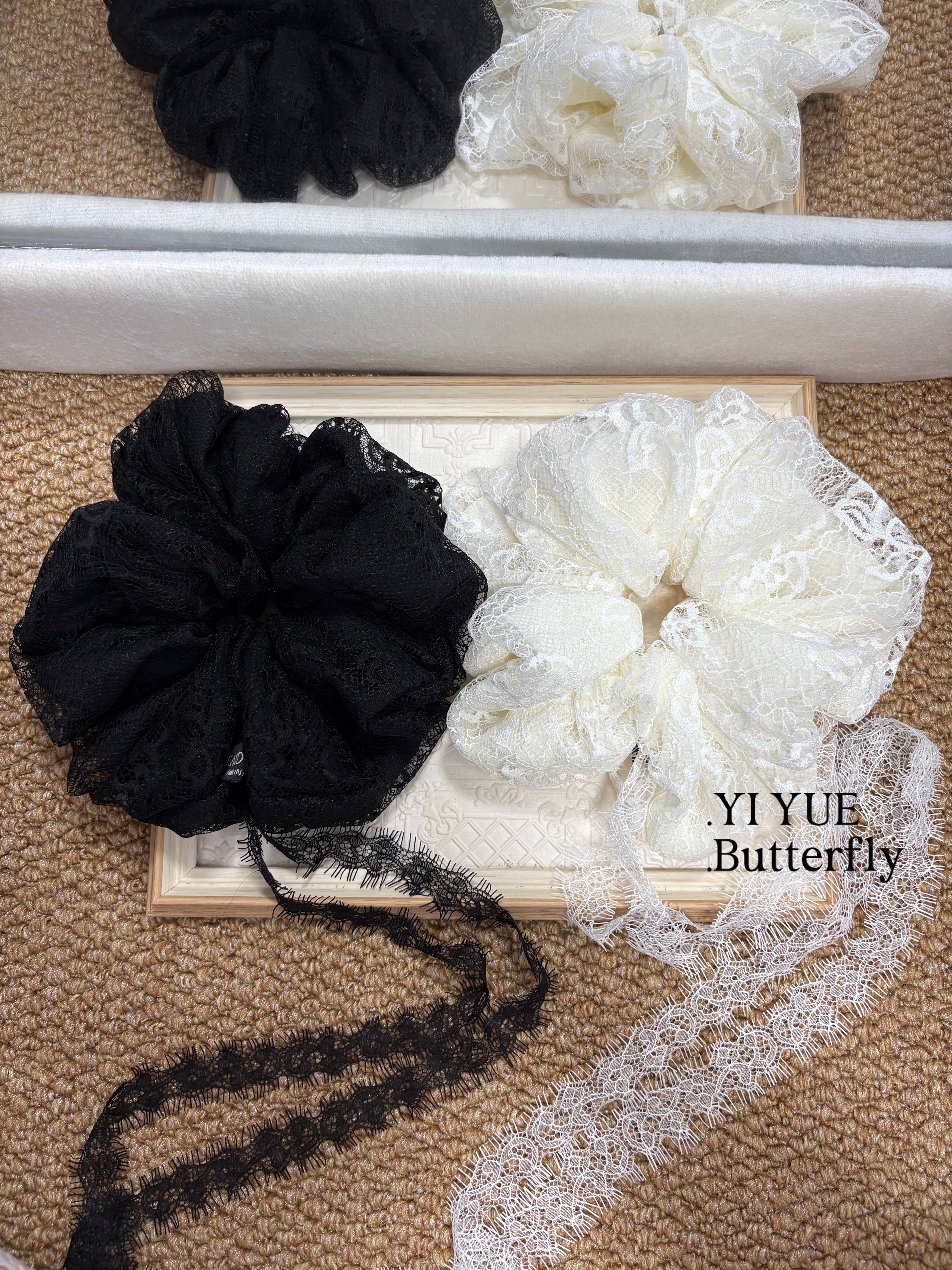 莉莉丝飘带发圈天总同款超大号重工双层蕾丝网纱设计大肠发圈头绳,饰品/流行首饰/时尚饰品新,发饰,淘宝优惠券,粉丝福利购,淘宝优惠卷