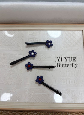 韩国东大门同款可爱甜美花朵小花一字发夹边夹侧边刘海夹鸭嘴夹子