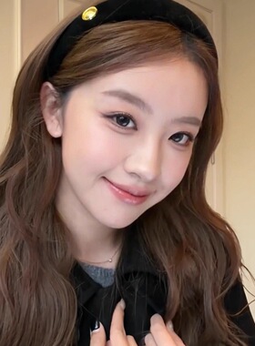 韩系简约风海绵黑色丝绒发箍女高颅顶外出百搭高级感头箍头饰发饰