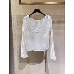 天使系列2025春季新款针织衫女重工小众镂空6S1RJ19300