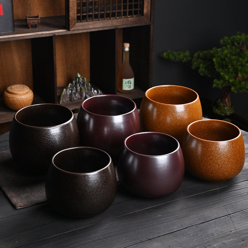 天目釉建水家用茶渣缸杯洗茶洗茶盂窑变釉复古日式陶瓷禅意茶渣桶