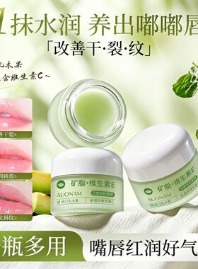澳楠进口乳木果日夜淡纹唇膜补水保湿滋润淡化唇纹唇部护理润唇膏