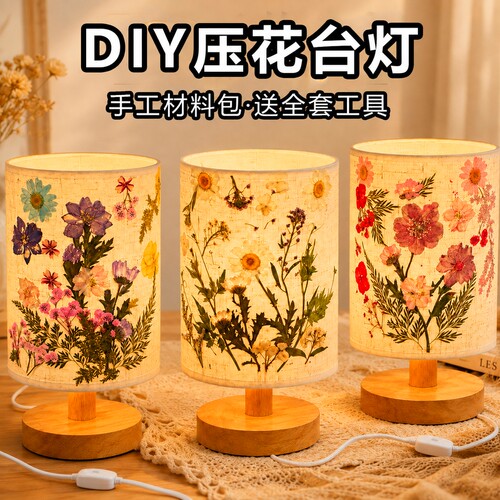手工压花台灯diy材料包