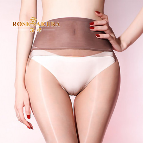 珞樱丝袜网纱腰无缝档极光油亮超