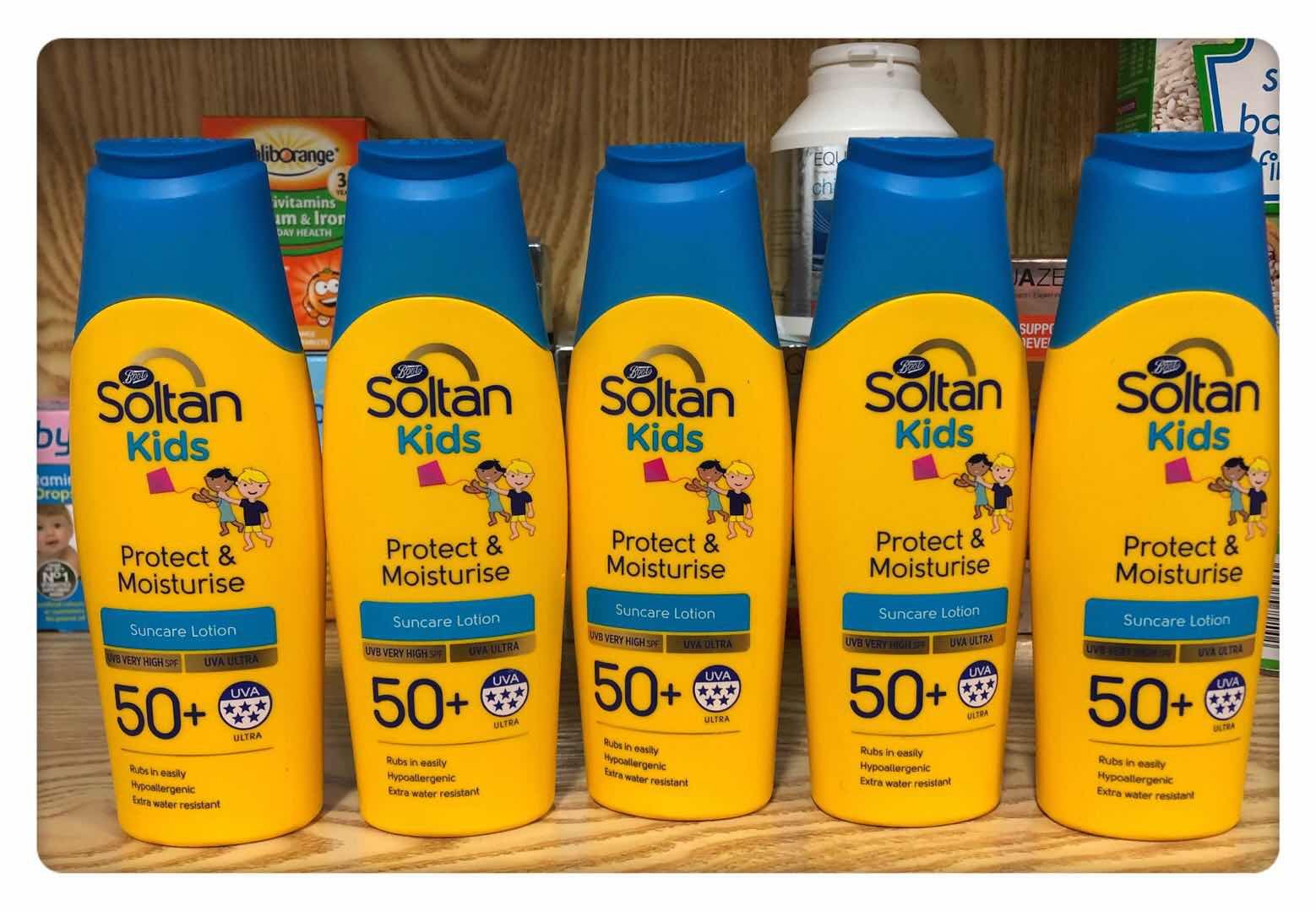 英国正品Soltan宝宝防蚊虫防水防晒乳霜SPF50*200ml