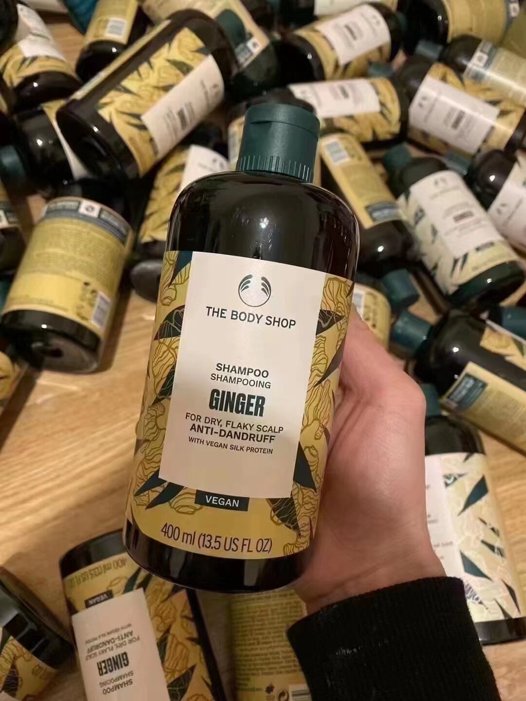英国深层清洁原装本土THE BODY SHOP生姜洗发水 400ML 减少掉发