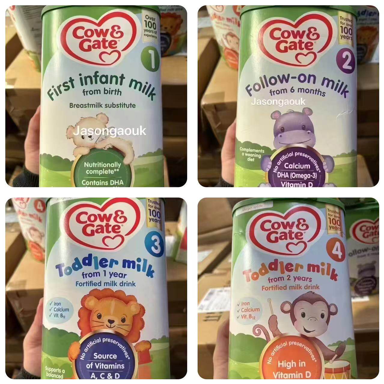 现货 英国牛栏牛奶粉COWGATE 婴幼儿奶粉 爱尔兰牧场英国超市800g