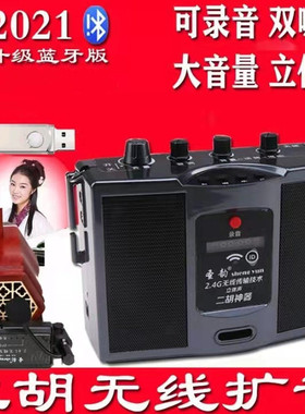 圣韵v306二胡神器户外娱乐便携式2.4G无线扩音器乐器蓝牙插卡伴奏