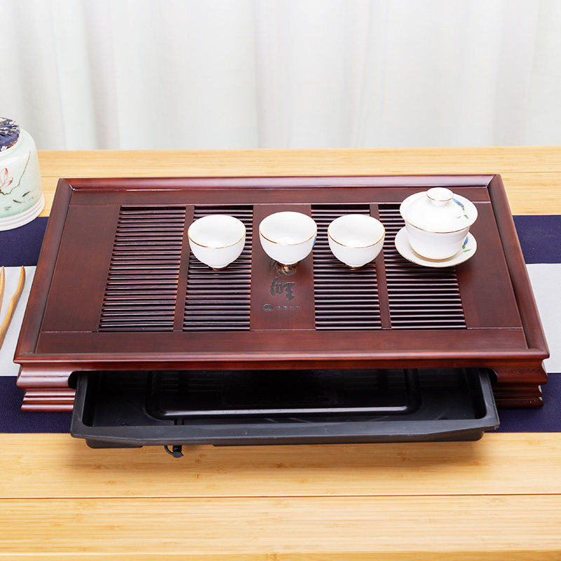 茶盘家用小型功夫茶具竹茶托盘茶海蓄水式干泡茶台新款沥水接水盘