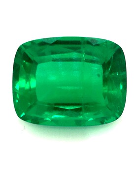 哥伦比亚培育祖母绿 水热法再生祖母绿 长枕形 14X11MM 6.8CT 美