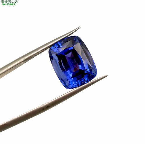 提拉法培育蓝宝石 皇家蓝 长枕形 11.9X9.8MM 8.5CT 厂家直销裸石