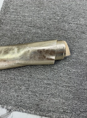 E452金黄色平纹牛皮 手感微软 厚度1.2mm