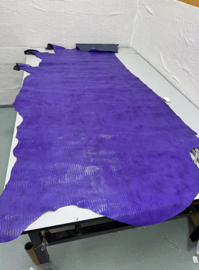 A842 厚度1.0mm 进口头层紫色蜥蜴纹微挺 20平方英尺*6=120元包邮