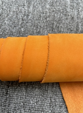 E936进口头层橙色磨砂牛皮手感微软厚度1.3mm