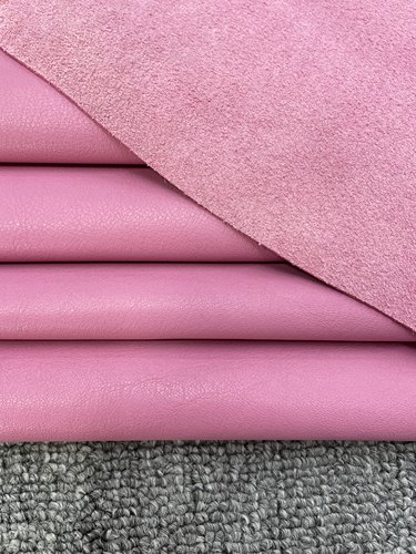 H532厚度1.1mm进口牛皮粉色平纹手感微软