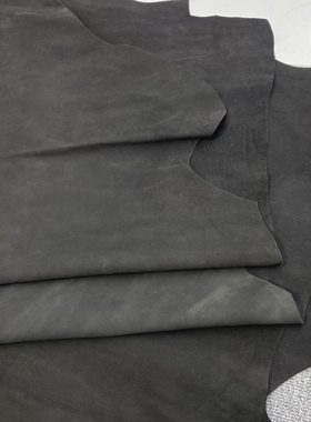 H626厚度1.1mm进口头层黑色磨砂羊皮 手感微软 16.5平方英尺