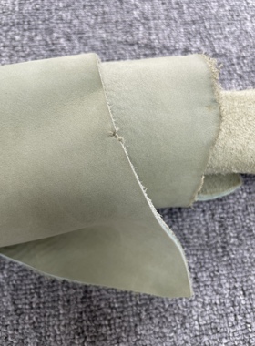 k83厚度1.9mm进口头层豆绿色磨砂牛巴戈自然纹