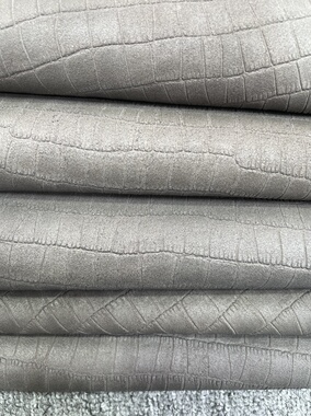 H271厚度0.9mm进口灰色绒面质感竹节纹 手感微微挺