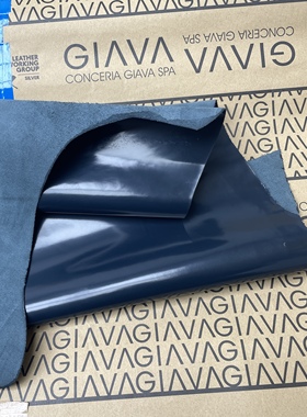 H793厚度1.1mm意大利进口湖蓝色开边珠牛皮手感微挺有瑕6平方英尺