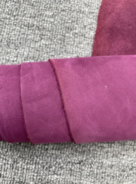 E611进口头层深紫色磨砂牛皮手感微软厚度1.2mm