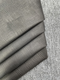 H527厚度0.7mm进口羊皮黑色十字纹羊皮手感较软 5张