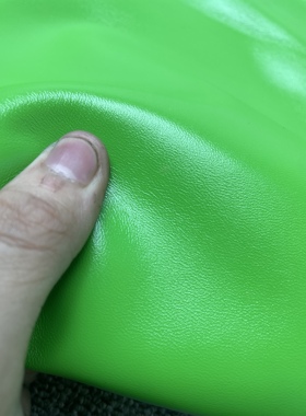 H002进口头层绿色羊皮手感微软厚度0.7mm