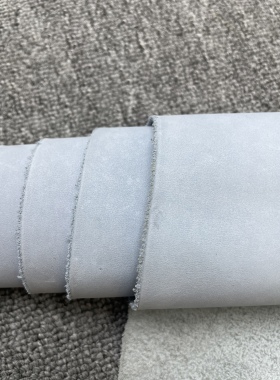 E797进口头层浅蓝色磨砂牛皮手感微软厚度1.4mm