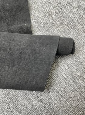 H031 进口头层黑色磨砂牛皮 厚度1mm 手感微软