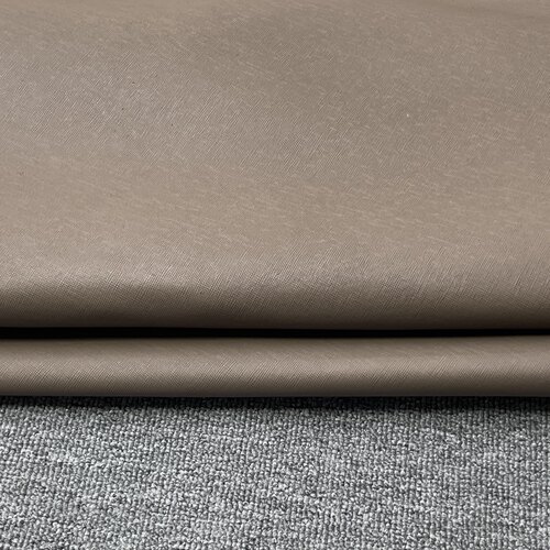 K1007进口头层棕色十字纹牛皮手感硬挺厚度1.6mm