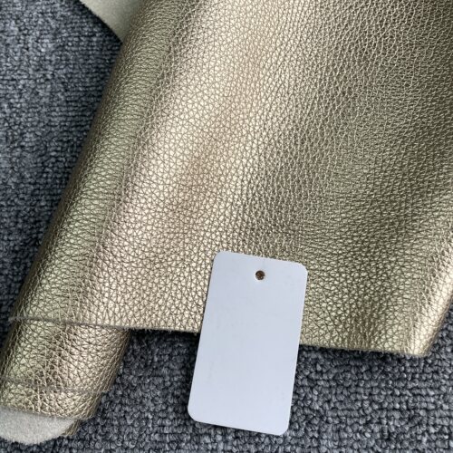 K1151意大利进口头层金色荔枝纹牛皮手感微软厚度1.4mm
