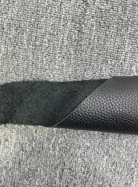 H349厚度1.6mm进口牛皮纯黑色荔枝皮纹路手感微挺