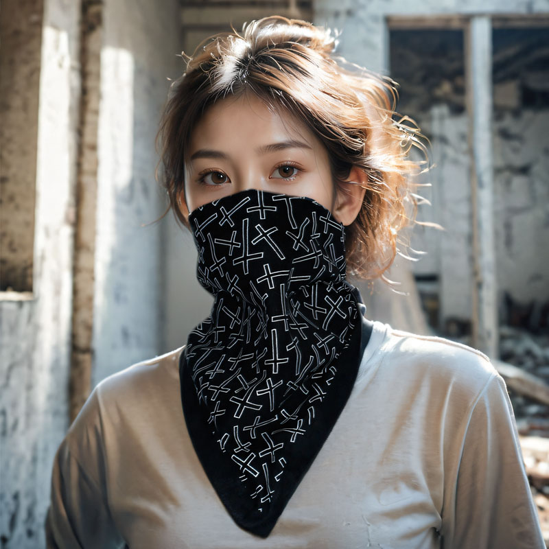 十字架骑行头巾男防晒摩托车面巾
