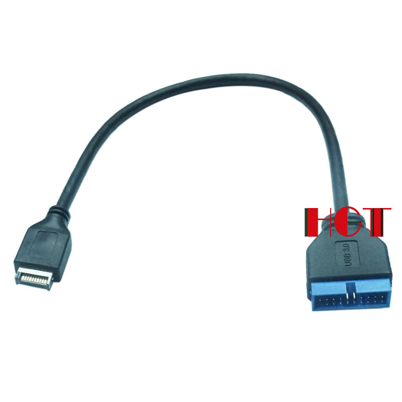 主板Type-E USB3.1迷你20Pin转USB3.0 20Pin19Pin主板插针转接线