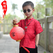 新中式 高端桑蚕丝周岁礼服男宝宝日常可穿汉服2026新款 夏儿童唐装