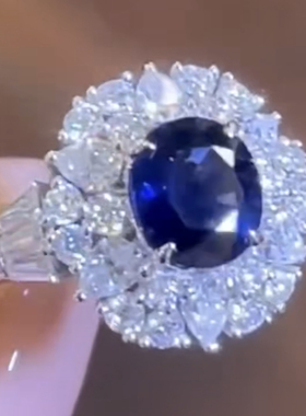 【挚爱】18k金皇家蓝蓝宝石戒指！蓝宝石 1.623ct