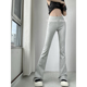 纤细大长腿垂感显瘦弹力瑜伽运动裤 女 紧身辣妹外穿微喇叭拖地长裤