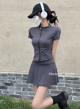 辣妹运动套装女健身上衣