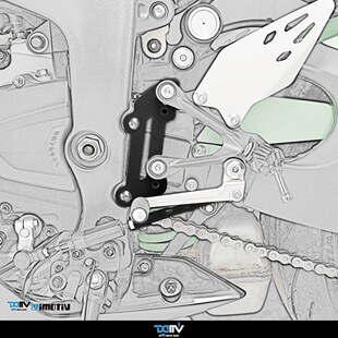 德国DIMOTIV 适用新款川崎ZX6R改装可调后移升高脚踏转接底座支架